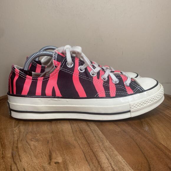 Converse Chuck Taylor 70 Ox Print Racer Pink Womens Zebra Print Size 7 Shoes - Picture 1 of 9